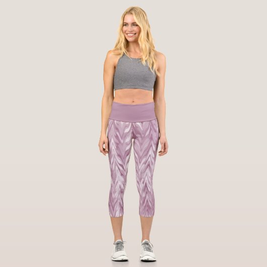 Pink Zigzag Capri Leggings (Vorderseite)