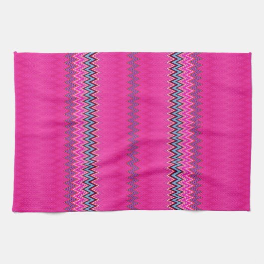 Pink Zigzag Geschirrtuch (Horizontal)