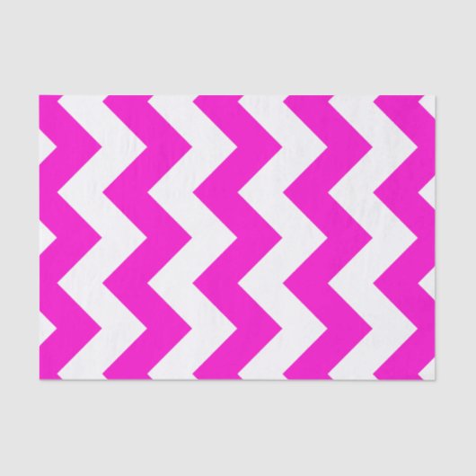 Pink Zigzag-Muster für Neon Pink Seidenpapier (Vorderseite)