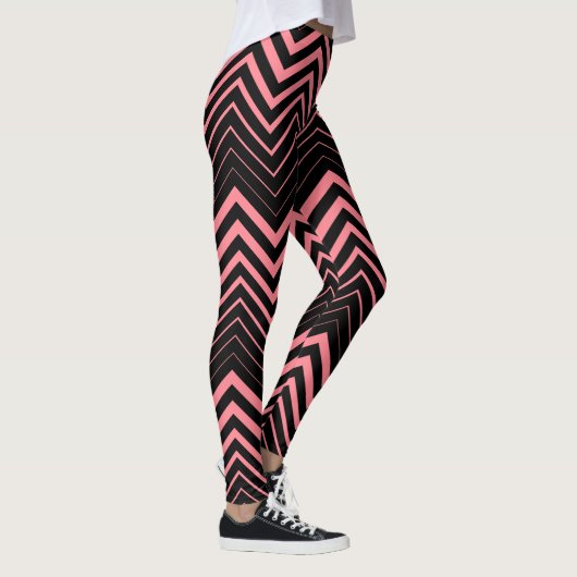 Pink Zigzag Zickzack Leggings (Rechts)