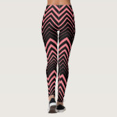 Pink Zigzag Zickzack Leggings (Rückseite)