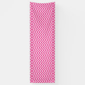 Pink Zigzag Zickzack Muster Banner (Vertikal)