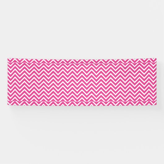 Pink Zigzag Zickzack Muster Banner (Horizontal)
