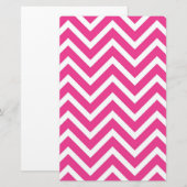 Pink Zigzag Zickzack Muster Briefpapier (Vorne/Hinten)