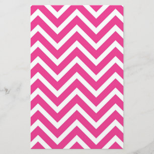 Pink Zigzag Zickzack Muster Briefpapier