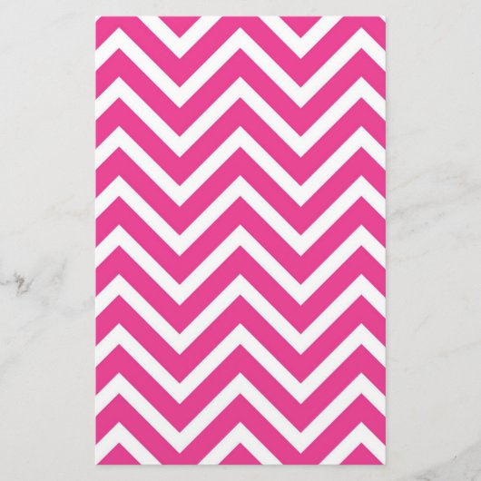 Pink Zigzag Zickzack Muster Briefpapier (Vorderseite)