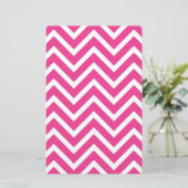Pink Zigzag Zickzack Muster Briefpapier (Stehend Vorderseite)