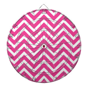 Pink Zigzag Zickzack Muster Dartscheibe