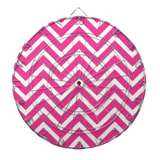 Pink Zigzag Zickzack Muster Dartscheibe (vorne)