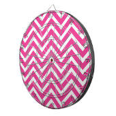 Pink Zigzag Zickzack Muster Dartscheibe (Vorderseite rechts)