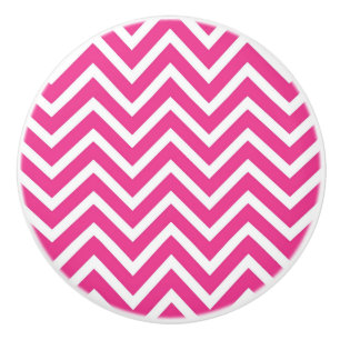 Pink Zigzag Zickzack Muster Keramikknauf