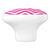Pink Zigzag Zickzack Muster Keramikknauf (Seitenansicht)