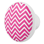 Pink Zigzag Zickzack Muster Keramikknauf (Rechts)