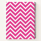 Pink Zigzag Zickzack Muster Notizblock (Rückseite)