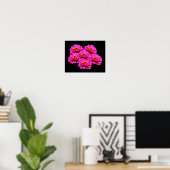 Pink Zinnia Blume Bouquet Poster (Heimbüro)