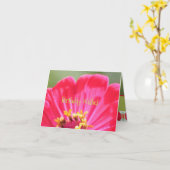 Pink-Zinnia-Blume Karte (Gelbe Blume)