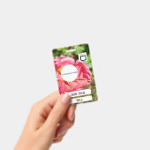 Pink Zinnia Blume Name des benutzerdefinierten Bil Ausweis (Handheld)