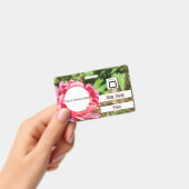 Pink Zinnia Blume Name des benutzerdefinierten Bil Ausweis (Handheld)