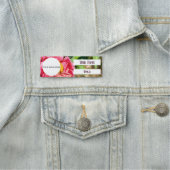 Pink Zinnia Blume Name des benutzerdefinierten Bil Namensschild (Beispiel)