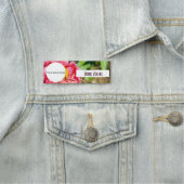 Pink Zinnia Blume Name des benutzerdefinierten Bil Namensschild (Beispiel)