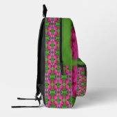 Pink Zinnia Blume Pair Abstrakt Personalisiert Bedruckter Rucksack (Links)