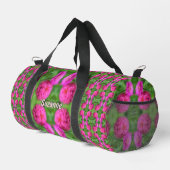 Pink Zinnia Blume Pair Abstrakt Personalisiert Duffle Bag (Rechte Ecke)