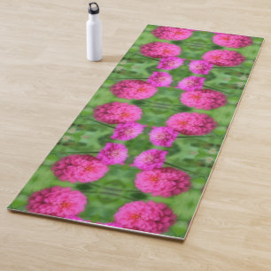 Pink Zinnia Blume Pair Nah Abstrakt Yogamatte