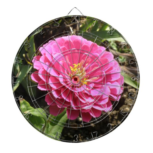 Pink Zinnia Dart Board Dartscheibe (vorne)