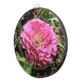 Pink Zinnia Dart Board Dartscheibe (Vorderseite rechts)