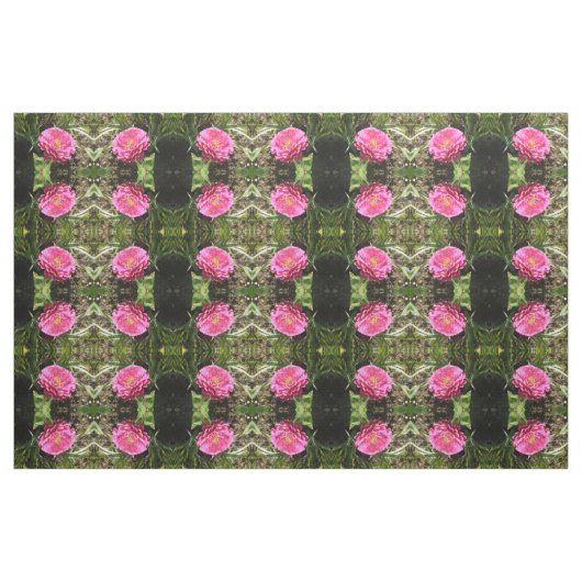 Pink Zinnia Gemustertes Gewebe Stoff (Fat Quarter (45,7 x 55,9 cm))