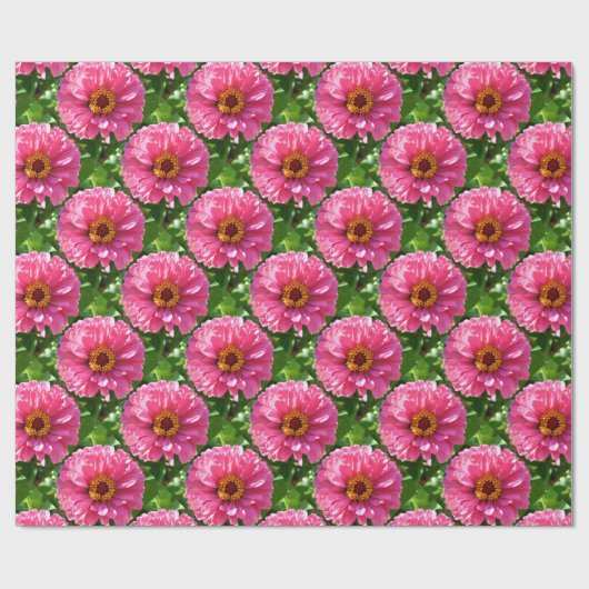 Pink Zinnia Geschenkpapier (Flach)