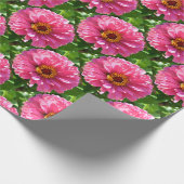 Pink Zinnia Geschenkpapier (Ecke)