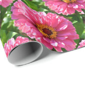 Pink Zinnia Geschenkpapier (Rolleneckpunkt)