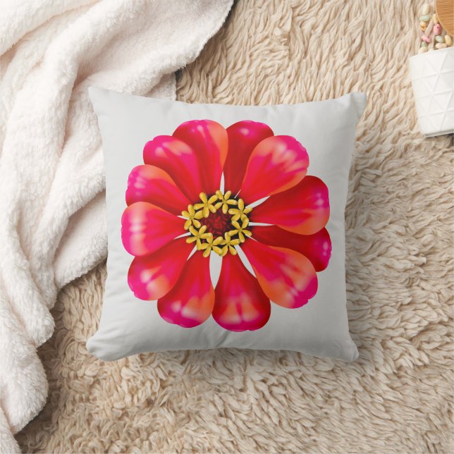 Pink Zinnia Kissen (Decke)