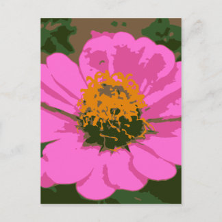 Pink Zinnia Postkarte