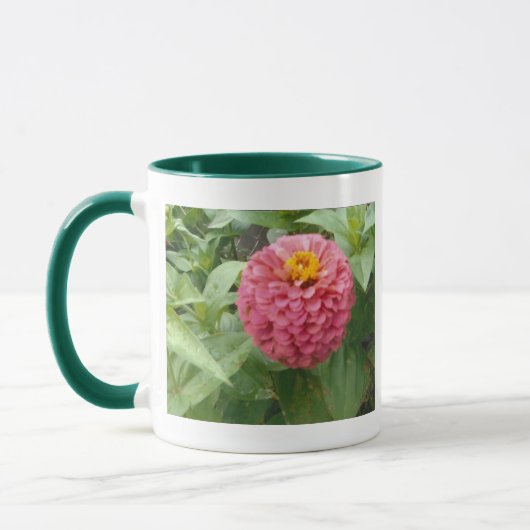 Pink Zinnia Tasse (Links)