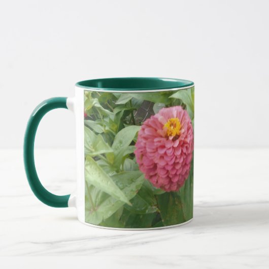 Pink Zinnia Tasse (Links)