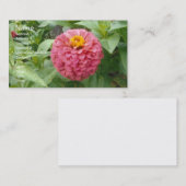 Pink Zinnia Visitenkarte (Vorne/Hinten)