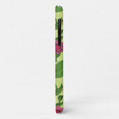 Pink Zinnias auf hellgrün Case-Mate iPhone Hülle (Hinten/Links)