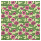 Pink Zinnias auf hellgrün Stoff (Muster)