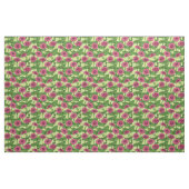 Pink Zinnias auf hellgrün Stoff (Fat Quarter (45,7 x 55,9 cm))