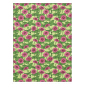 Pink Zinnias auf hellgrün Tischdecke (Vorderseite)
