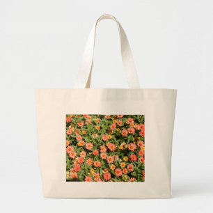 Pink Zinnias Bag Jumbo Stoffbeutel