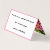 Pink Zinnias Custom Visitenkarten (Rückseite)