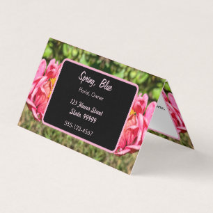 Pink Zinnias Custom Visitenkarten