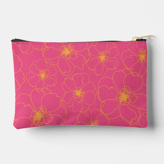 Pink Zipper Pouch Zubehörtasche (Rückseite)