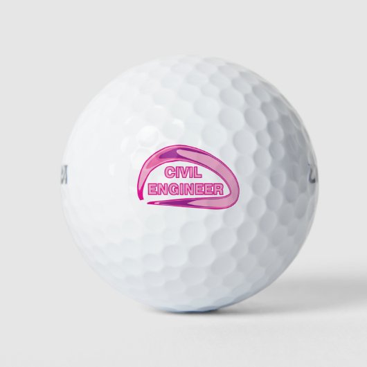 Pink Zivil Engineer Golfbälle (Vorderseite)