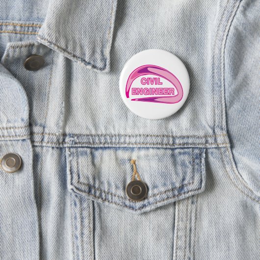 Pink Zivil Engineer Golfbälle Button (Beispiel)