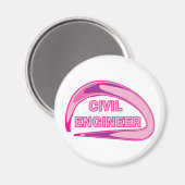 Pink Zivil Engineer Golfbälle Magnet (Vorderseite/Rückseite)
