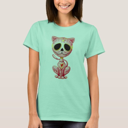Pink Zombie Sugar Kitten T-Shirt (Vorderseite)